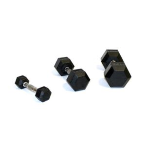 1-10kg Rubber Hex Dumbbell Set