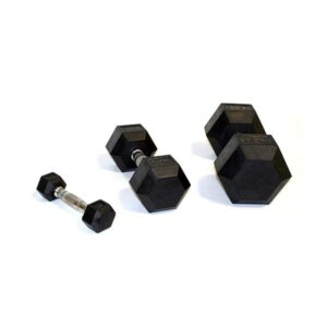 2.5-25kg Rubber Hex Dumbbell Set