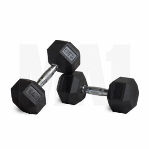 Rubber Hex Dumbbell (12kg x 2)