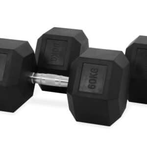 Rubber Hex Dumbbell (60kg x 2)
